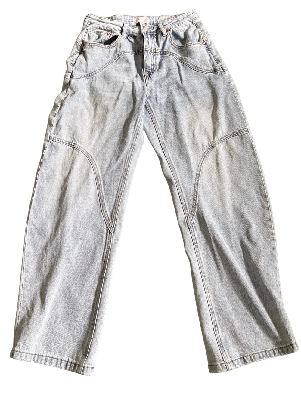 Saige Denim High Rise Barrel Jeans